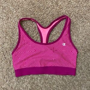 Champion unpadded pink patterned sports bra NWOT